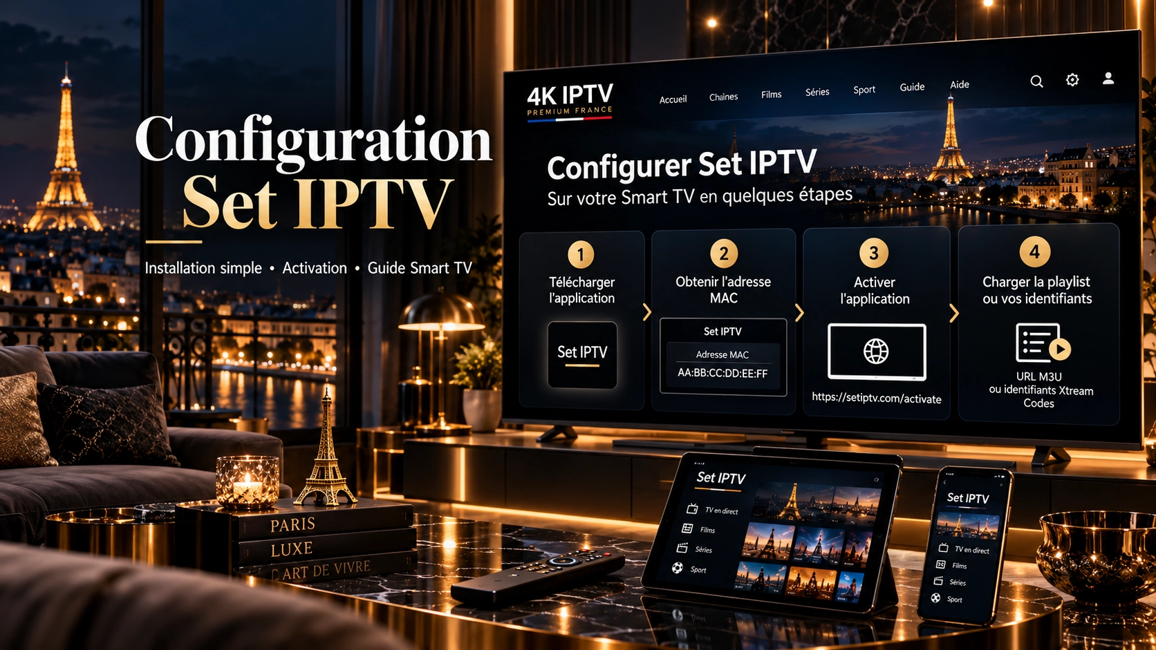 Configuration de Set IPTV sur une télévision connectée